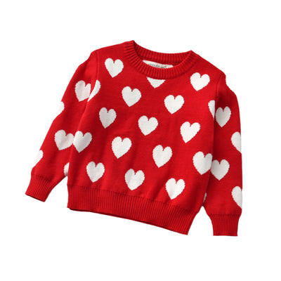 Suéter Infantil Cuello Redondo Manga Larga con Corazón - Image 5