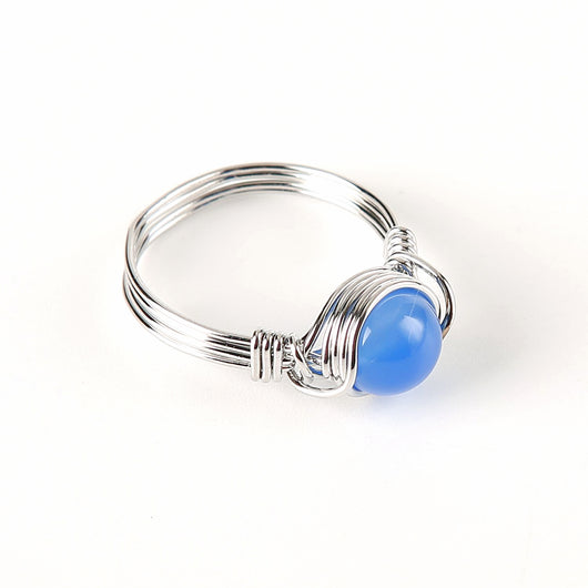 Anillo de Cristal Tejido a Mano con Piedra Natural Irregular - Image 7