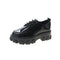 Zapatos Plataforma Estilo Universitario en Cuero Negro