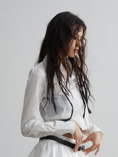 Camisa Corta de Algodón Blanco - Comodidad y Estilo - Image 8