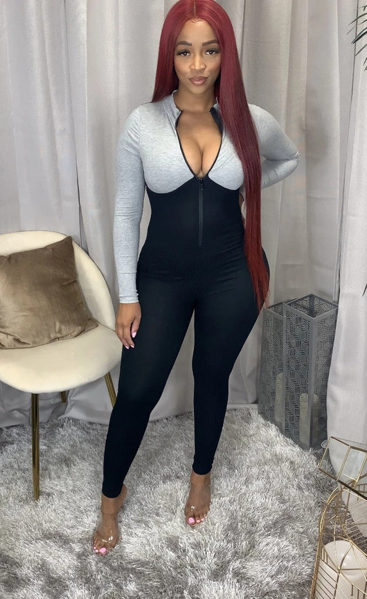 Jumpsuit Deportivo para Mujer con Cuello Alto y Cierre - Image 5
