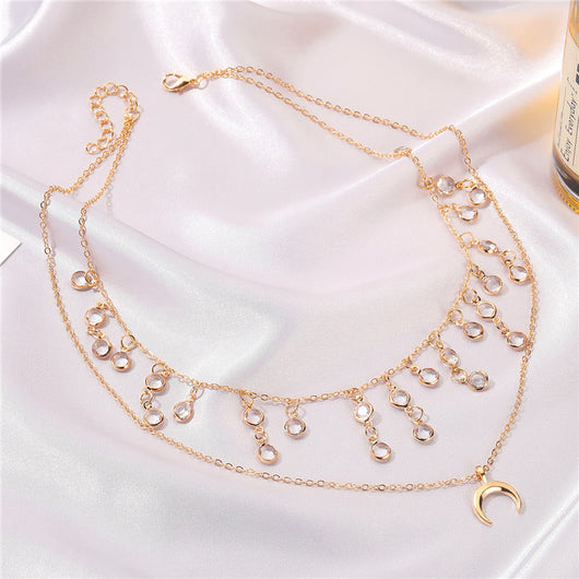 Collar Clavícula de Cristal Multicapa con Temperamento Retro - Image 11