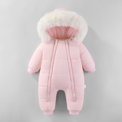 Pijama Enterizo con Capucha de Pelaje para Niños y Niñas