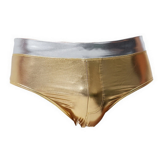 Bóxer de Baño Hombre Triángulos Dorado y Plata - Image 16