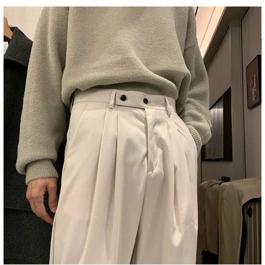 Pantalones Casuales Holgados Vintage para Hombre con Detalle Colgante - Image 14