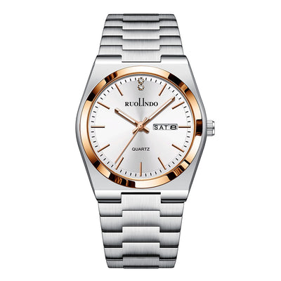 Reloj de Hombre Acero Inoxidable Doble Calendario con Esfera Luminosa - Image 10