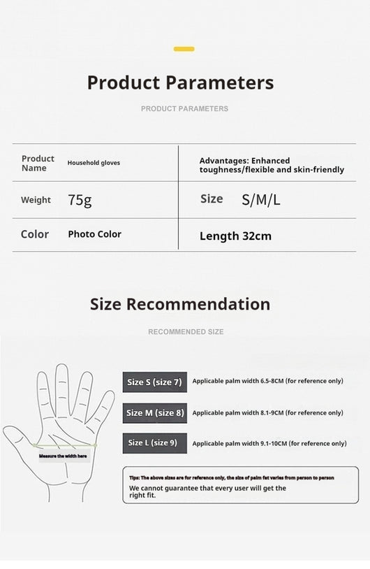 Guantes de Látex Reforzados para Lavar Platos y Trabajo - Image 6
