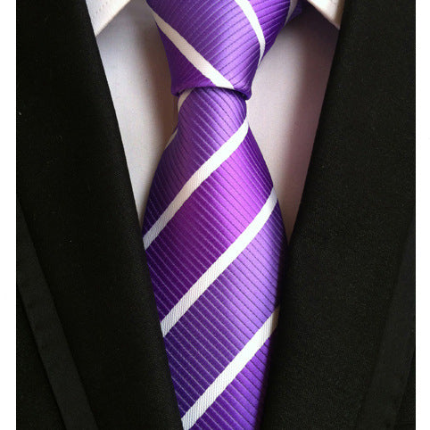 Corbata Ejecutiva de Seda Jacquard a Rayas Grandes - Image 4