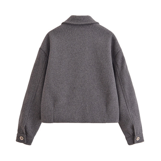Chaqueta Corta Tipo Camisa con Bolsillos - Versátil y Minimalista - Image 2
