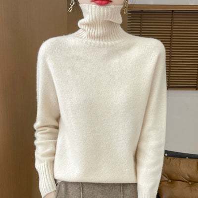 Suéter Cuello Alto Tejido Holgado en Cashmere - Image 6