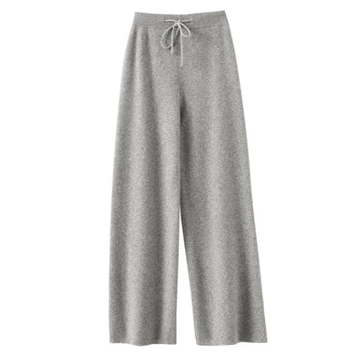 Pantalones de Lana Cintura Alta Relajados de Corte Recto - Image 6