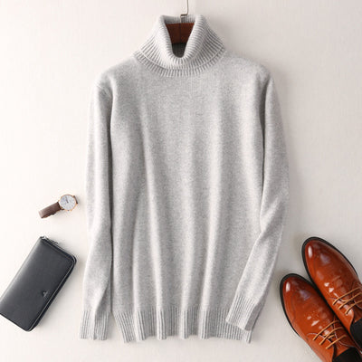 Suéter de Cuello Alto en Cachemira para Hombre - Otoño Invierno - Image 6