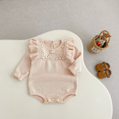 Blusa Infantil de Encaje Manga Larga Color Liso - Versátil y Elegante - Image 8