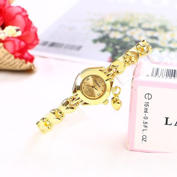 Reloj de Pulsera Corazón en Acero Inoxidable para Mujer