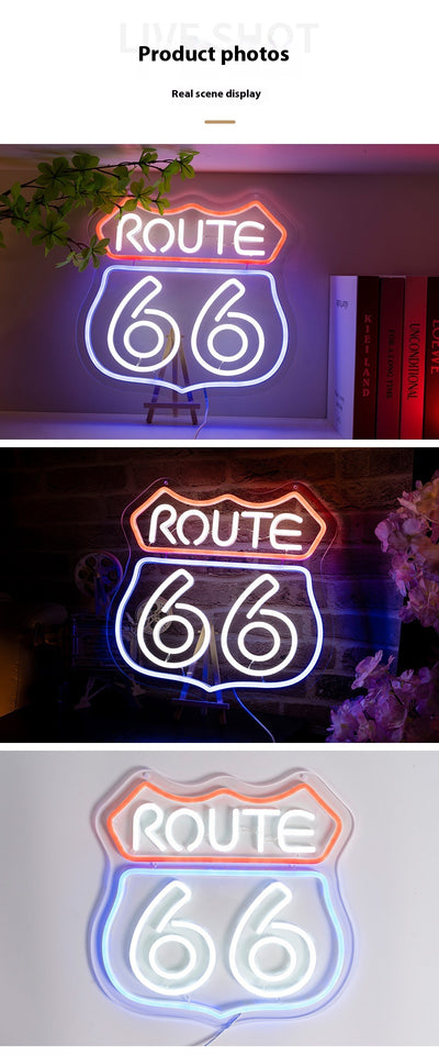 Letrero Neon LED Ruta 66 - Luz Creativa Decorativa - Image 7