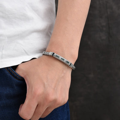 Pulsera de Plata Esterlina con Cuerda de Cáñamo y Circones Tejidos a Mano - Image 7