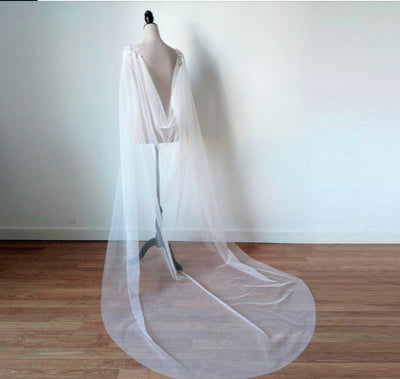 Chal Nupcial de Encaje Mesh Elegante - Image 14
