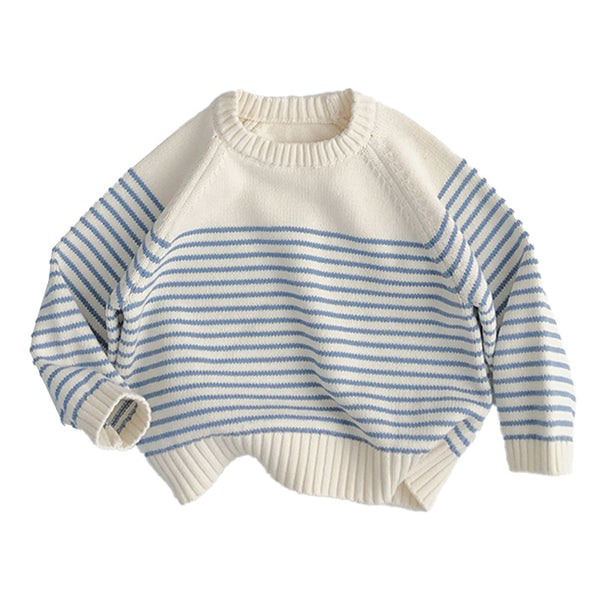 Suéter Tejido Coreano Oversized a Rayas con Capas Intercambiables - Image 4