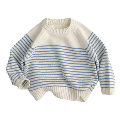 Suéter Tejido Coreano Oversized a Rayas con Capas Intercambiables - Image 4
