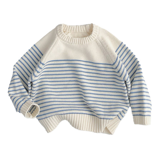 Suéter Tejido Coreano Oversized a Rayas con Capas Intercambiables - Image 4