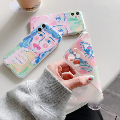 Funda de Celular Artística con Pintura al Óleo - Ojos de Niña - Image 10
