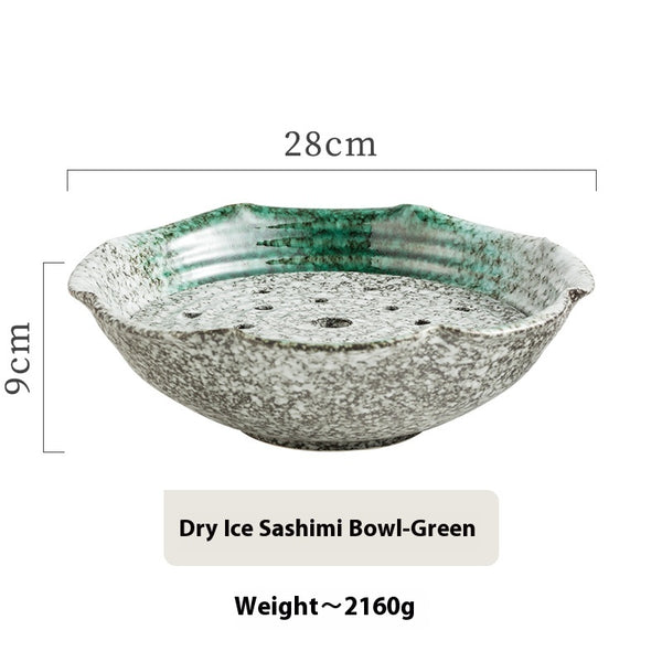Plato de Cerámica para Sashimi con Hielo Seco - Image 5