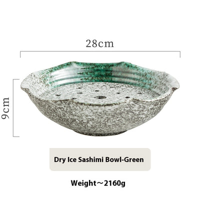 Plato de Cerámica para Sashimi con Hielo Seco - Image 5