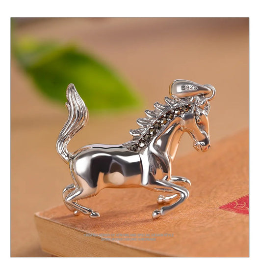 Colgante del Caballo del Zodiaco con Acabado Envejecido - Image 13