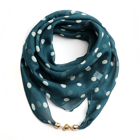 Pañuelo Floral Dorado de Gasa Ligera para Mujer - Image 11