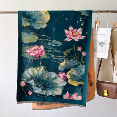 Bufanda Gruesa de Invierno con Diseño Jacquard Tipo Cashmere - Image 16