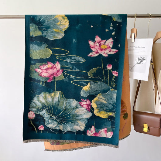 Bufanda Gruesa de Invierno con Diseño Jacquard Tipo Cashmere - Image 16