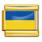 Dorado Background World Flag Photo Epoxy Italian Module Bracelet ICY0001UA Ukraine