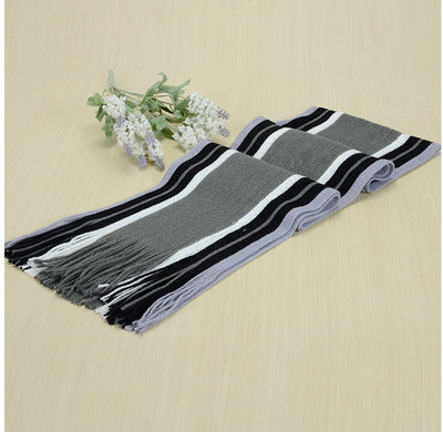 Bufanda de Punto Rayada para Hombre - Calidez y Estilo Combinado - Image 9