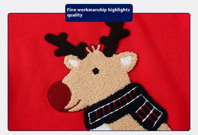 Suéter Navideño Grueso con Reno Cartoon - Abrigo Cálido para Invierno - Image 12