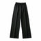 Pantalón Ancho de Cintura Alta Elástico con Drapeado - Elegancia Casual para Mujer