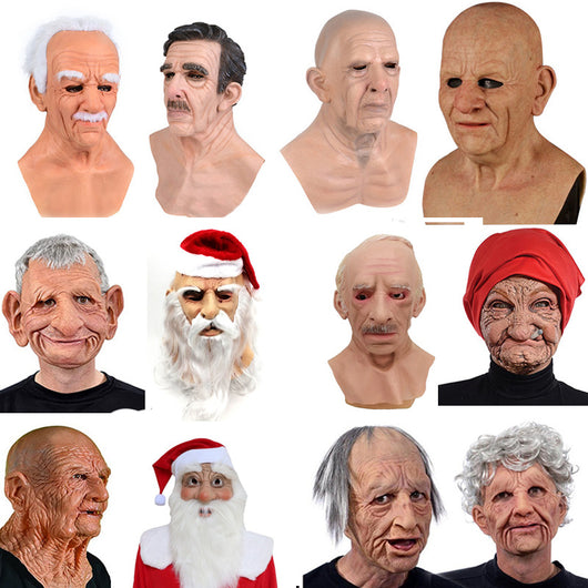 Máscara de Cabeza Calva de Abuelo - Cobertura Látex Realista - Image 10