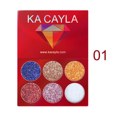 Paleta de Sombras de Ojos Diamond Sequin 6 Colores Brillantes - Image 14