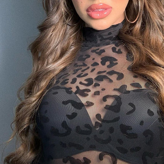 Body de Malla Leopardo Negro - Image 22