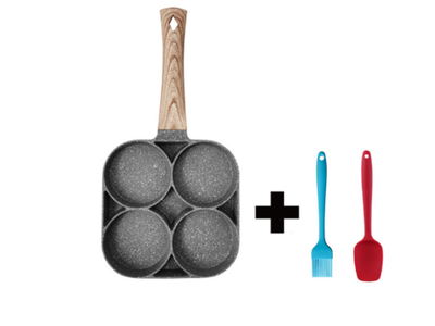 Sartén Multifuncional 4 Hoyos Antiadherente - Piedra Médica para Huevos, Hamburguesas y Panqueques - Image 10