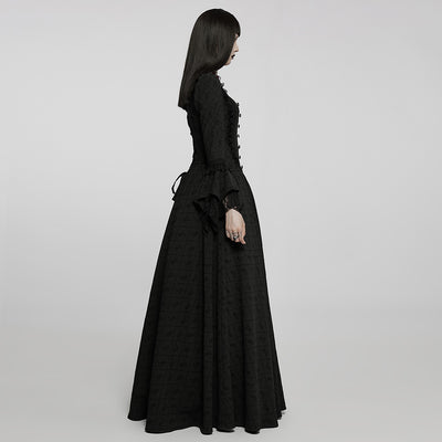 Vestido Largo Rosa Espinas Negras para Mujer - Image 3