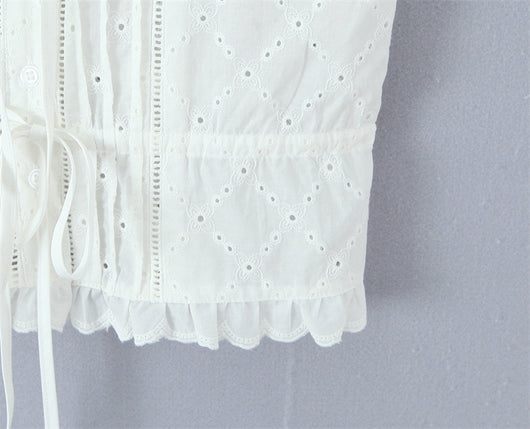 Conjunto de Blusa sin Mangas Bordada y Culotte de Algodón - Image 31