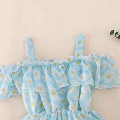 Vestido Princesa Niña con Tirantes Florales - Colección Verano - Image 7