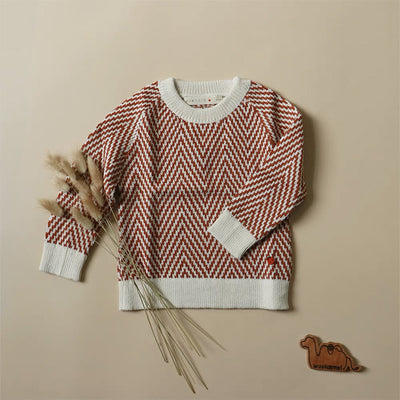 Suéter Navideño Infantil con Patrón de Onda - Cuello Redondo para Otoño e Invierno - Image 3