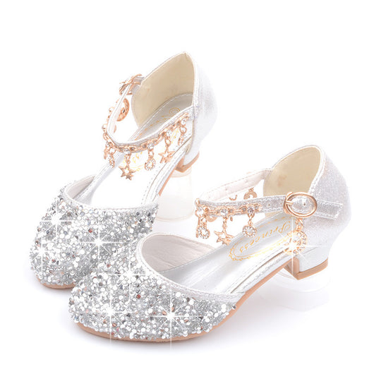 Sandalias Princesa Niña con Tacón Alto y Lentejuelas - Primavera y Otoño - Image 11
