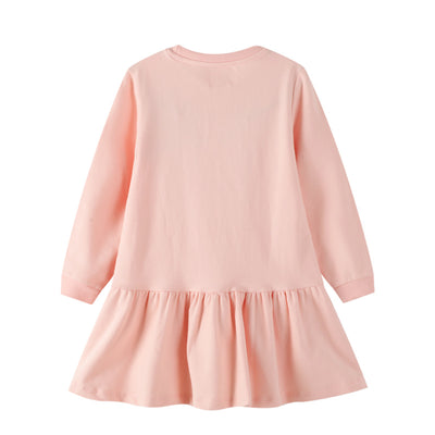 Vestido Largo Infantil de Princesa con Bordados en Algodón - Image 8