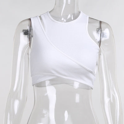 Crop Top Ajustado Cuello Redondo para Mujer - Image 11