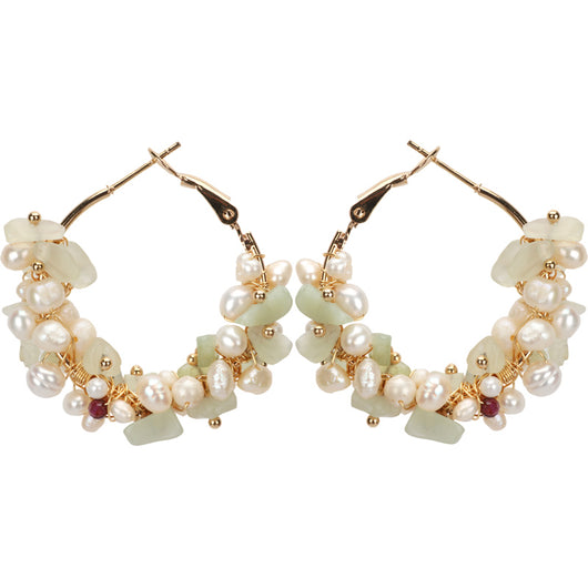 Aretes de Perla Acuática con Temperamento Femenino - Image 11