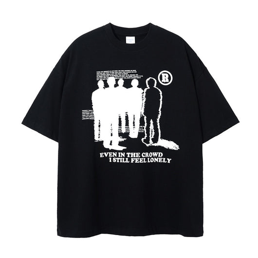 Camiseta Oversized de Algodón para Hombre con Estampado Gótico Punk - Image 9