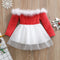 Vestido Princesa Rojo Asimétrico para Niñas - Otoño Invierno
