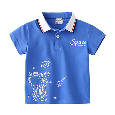 Camisa Infantil de Manga Corta con Cuello Solapa - Image 3